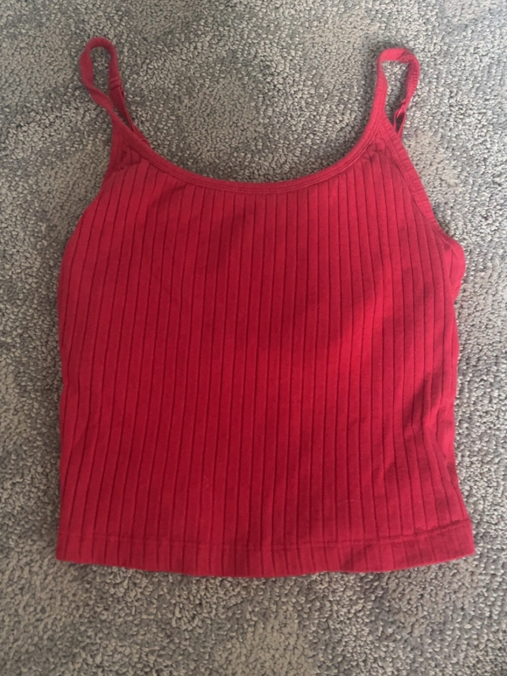 Old Navy Red Ribbed Spaghetti-Strap Camisole
